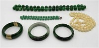 Lot of Jade Necklaces and Bracelets.