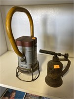 Blow torch and b&o railroad light