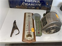 Pencil sharpener, thermometers and misc