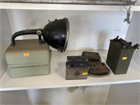 Vintage Flashlight, batteries and misc
