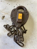 Antique B&O railroad lock. No key