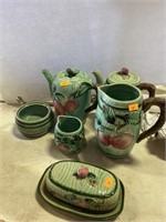 Apple teapots and misc set
