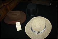 Men's vintage hats, brown felt western cowboy hat