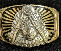 10k Gold Masonic Ring 6.1 Dwt