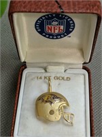 14k Gold Baltimore Ravens Football Helmet