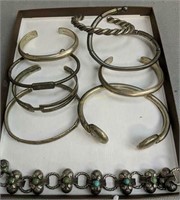 Native American Indian Bracelets, Sterling