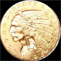 1915 $2.50 Gold Quarter Eagle CLOSELY UNCIRCULATED