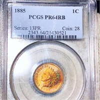 1885 Indian Head Penny PCGS - PR 64 RB