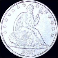 1877 Seated Half Dollar CLOSELY UNCIRCULATED