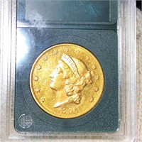 1876 $20 Gold Double Eagle UNCIRCULATED