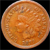 1870 Indian Head Penny NEARLY UNCIRCULATED
