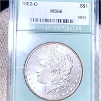 1902-O Morgan Silver Dollar NTC - MS66