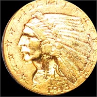 1913 $2.50 Gold Quarter Eagle CLOSELY UNC