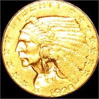 1928 $2.50 Gold Quarter Eagle CLOSELY UNC