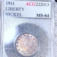 1911 Liberty Victory Nickel ACG - MS64