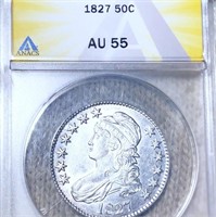 1827 Capped Bust Half Dollar ANACS - AU55