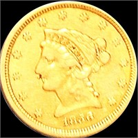 1856 $2.50 Gold Quarter Eagle LIGHTLY CIRCULATED