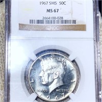 1967 SMS Kennedy Half Dollar NGC - MS67