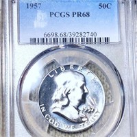 1957 Franklin Half Dollar PCGS - PR68