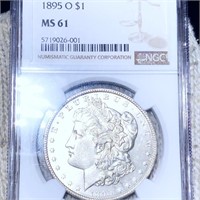 1895-O Morgan Silver Dollar NGC - MS61