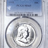 1955 Franklin Half Dollar PCGS - MS65