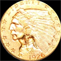 1926 $2.50 Gold Quarter Eagle CLOSELY UNC
