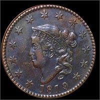 1819 Coronet Head Large Cent CLOSELY UNCIRCULATED