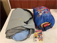 Sleeping bag and air mattress