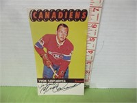OLD CANADIANS YVON COURNOYER SIGNED PHOTO