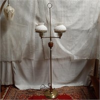 VINTAGE FLOOR LAMP WITH HOBNAIL SHADES