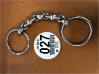 Tag #27 Ball Chain O Ring Snaffle 5" mouth