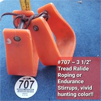 Tag #707 - Stirrups 3 1/2" Tread, good durable