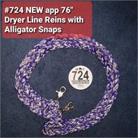 Tag #724 - Dryer Line Reins with Alligator snaps