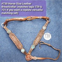 Tag #730 Leather Horse Breast Collar