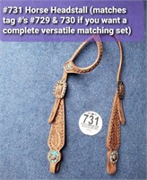 Tag#731 - Leather Horse Headstall