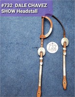 Tag #732 DALE CHAVEZ leather headstall