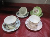 4 CUPS & SAUCERS
