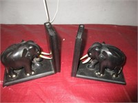 SET OF ELEPHANT BOOKENDS