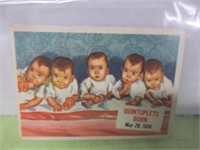 1954 QUINTUPLETS TOPPS SCOOP CARD