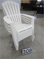 4 composition Adirondack chairs