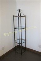 Etagere, Metal w/ 2 Glass Shelves