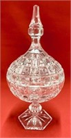 Crystal Stemmed Covered Candy Dish