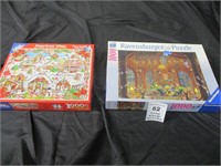 LIKE NEW GINGER BREAD AND RAVENSBURGER PUZZLES