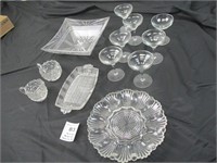BOX OF CLEAR GLASS