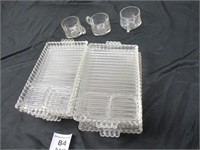 CLEAR SNACK SET - WITH CUPS