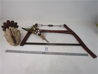 BOW SAW DECOR AND WOODEN TURKEY