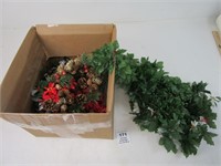 CHRISTMAS HOLLY AND FAUX PLANTS