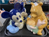 Pair of Disney cookie jars.