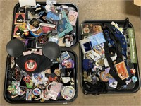 Huge lot of Disney souvenirs, pins, hat.