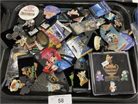 Lot of Disney enamel pins.